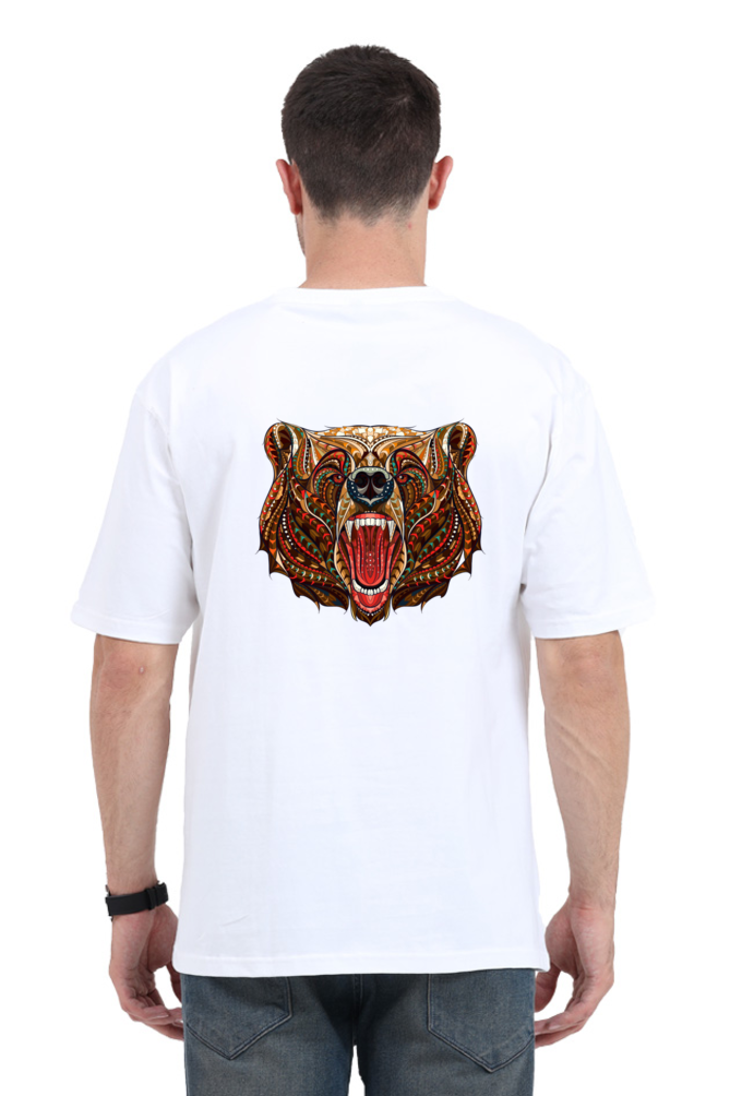 Rise and Roar: Men's Oversized Bear Tee
