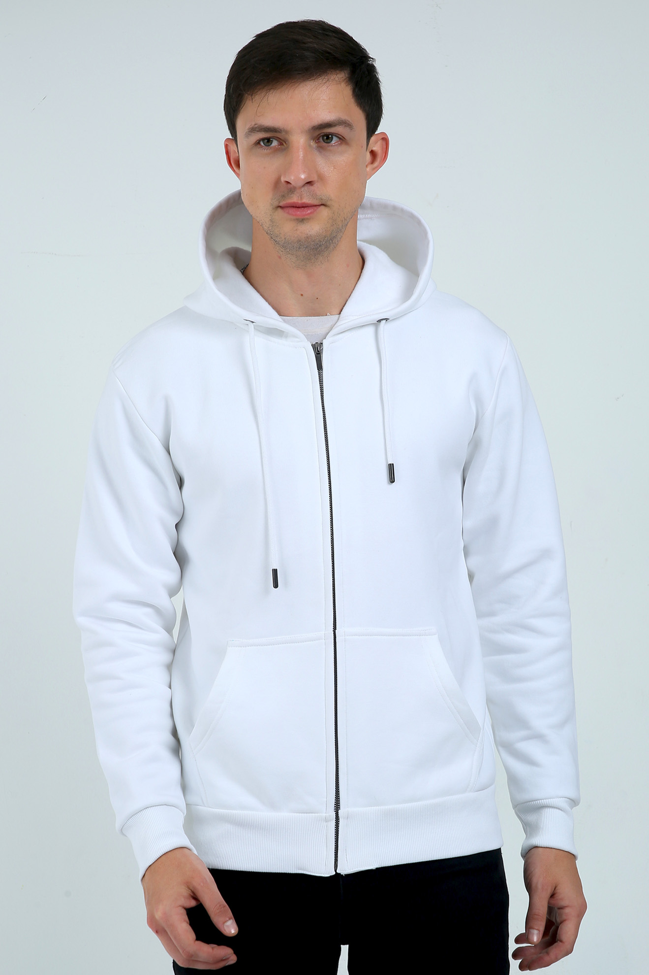 Men Heavy Weight Hooded Zip Sweatshirt