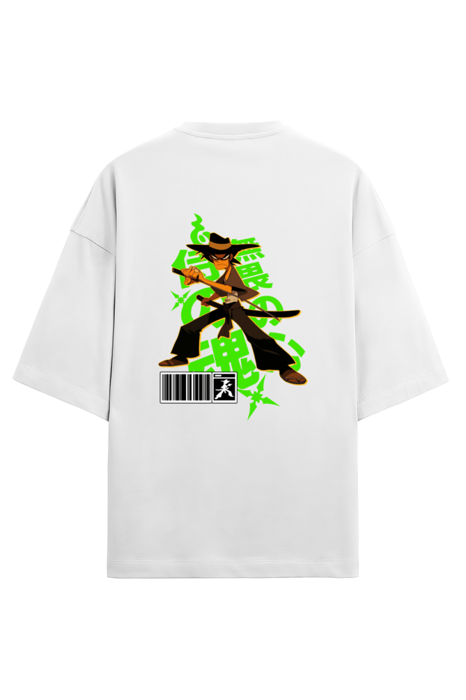 Premium Terry Oversized T- Sword Warrior (Black Text)