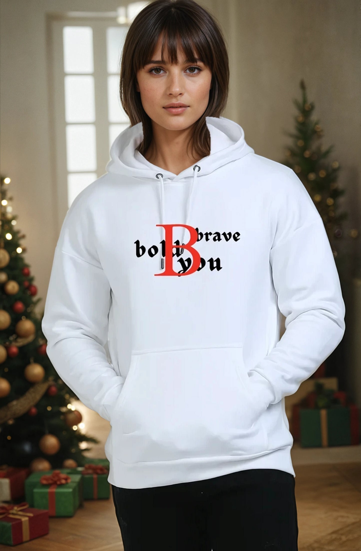 BRAVE BOLD YOU- Oversized Hoodie( Light Color)