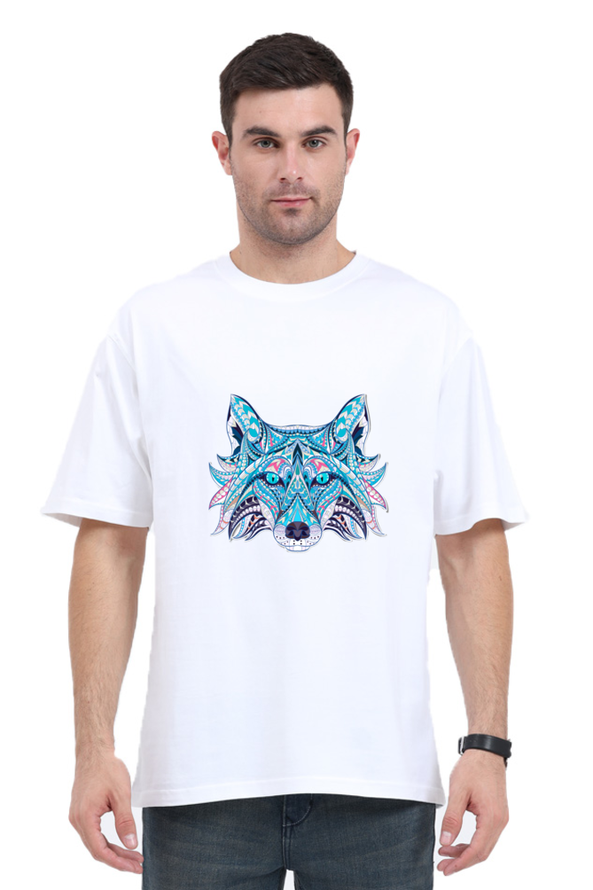 Howl at the Moon: Oversized Wolf Graphic Tee