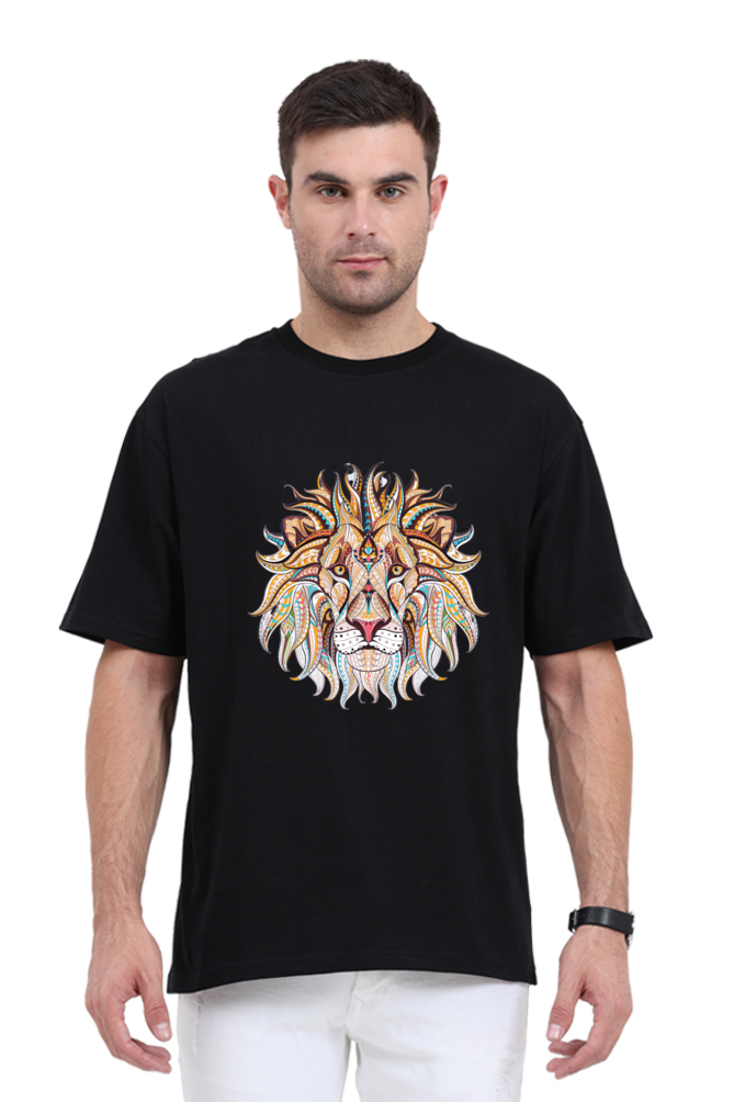 King of the Jungle: Men's Oversized Lion Print Tee