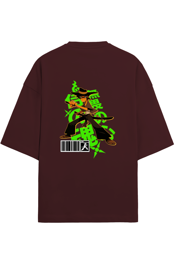 Premium Terry Oversized T- Sword Warrior (White Text)