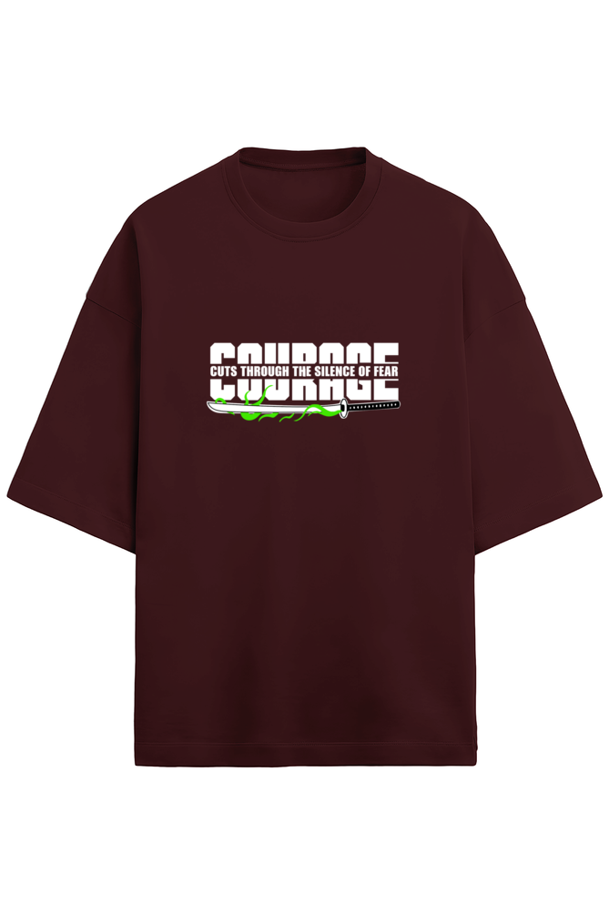 Premium Terry Oversized T- Sword Warrior (White Text)