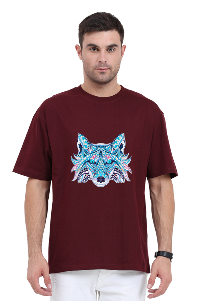 Howl at the Moon: Oversized Wolf Graphic Tee