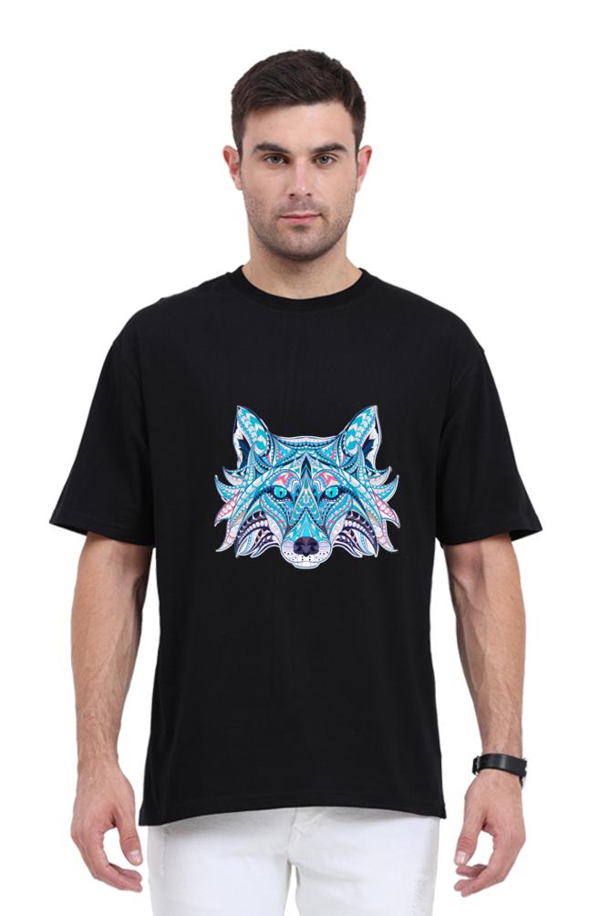 Howl at the Moon: Oversized Wolf Graphic Tee
