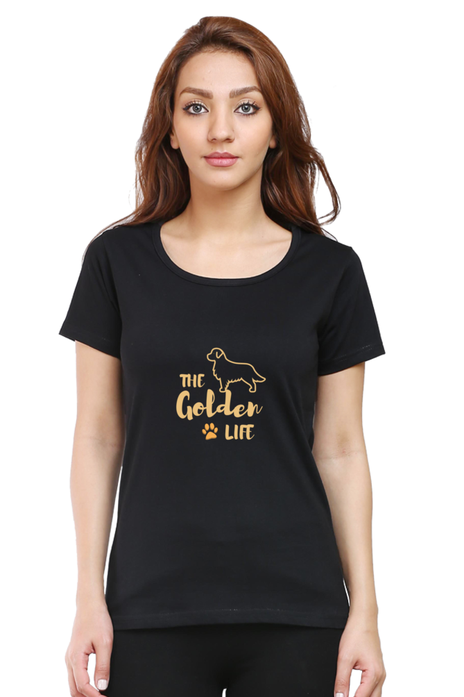 Women Round Neck T- The Golden Life
