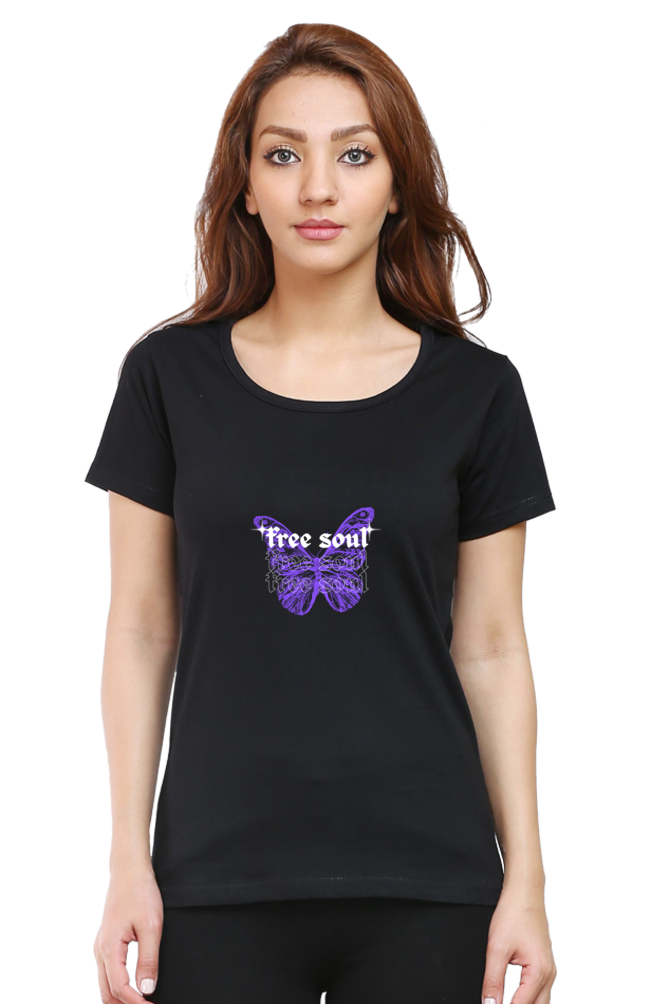 Women Classic Round Neck T- Free Soul