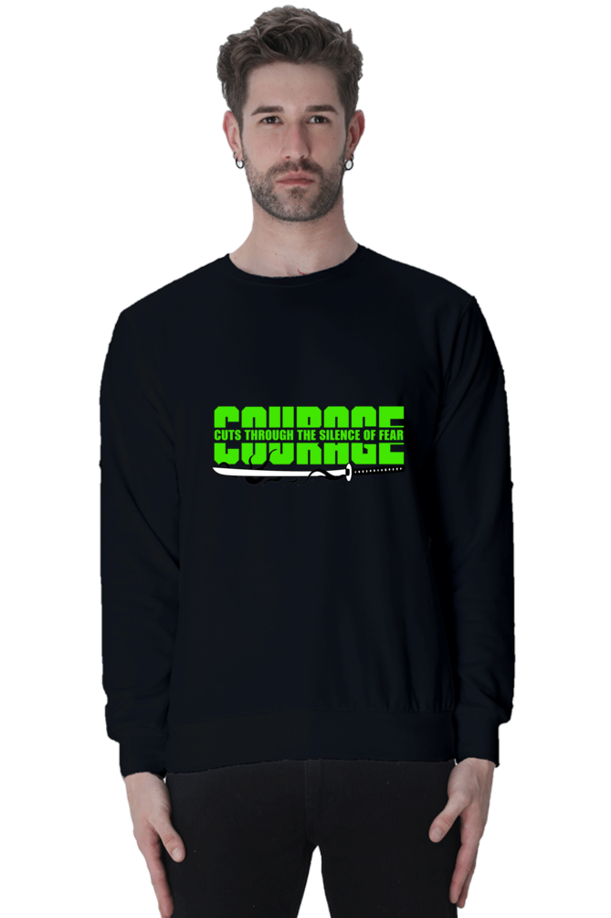 Men Sweatshirt- Courage(Black & Blue)