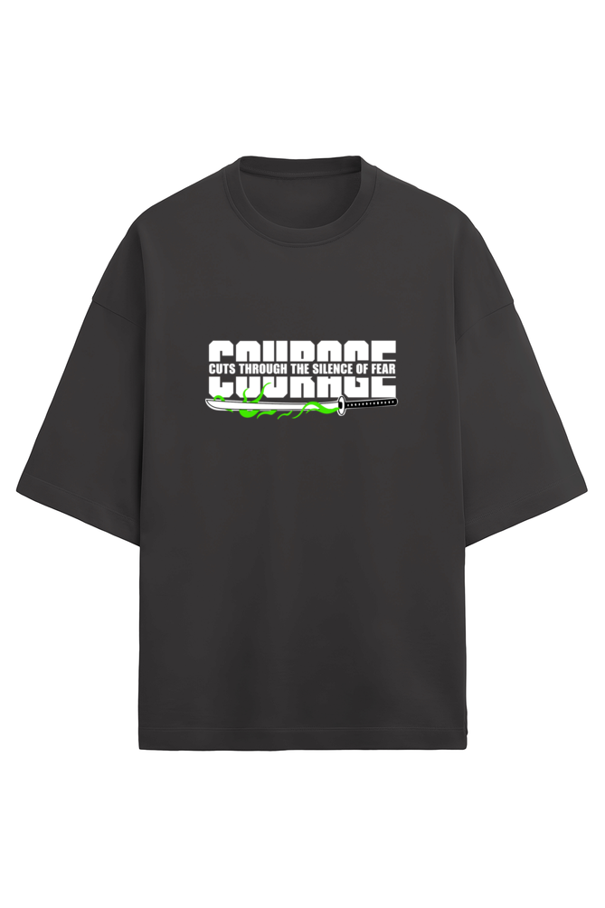 Premium Terry Oversized T- Sword Warrior (White Text)