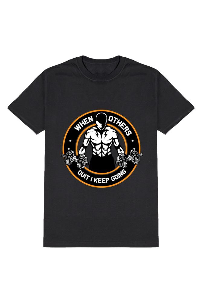 Never Quit Tee- Black & White