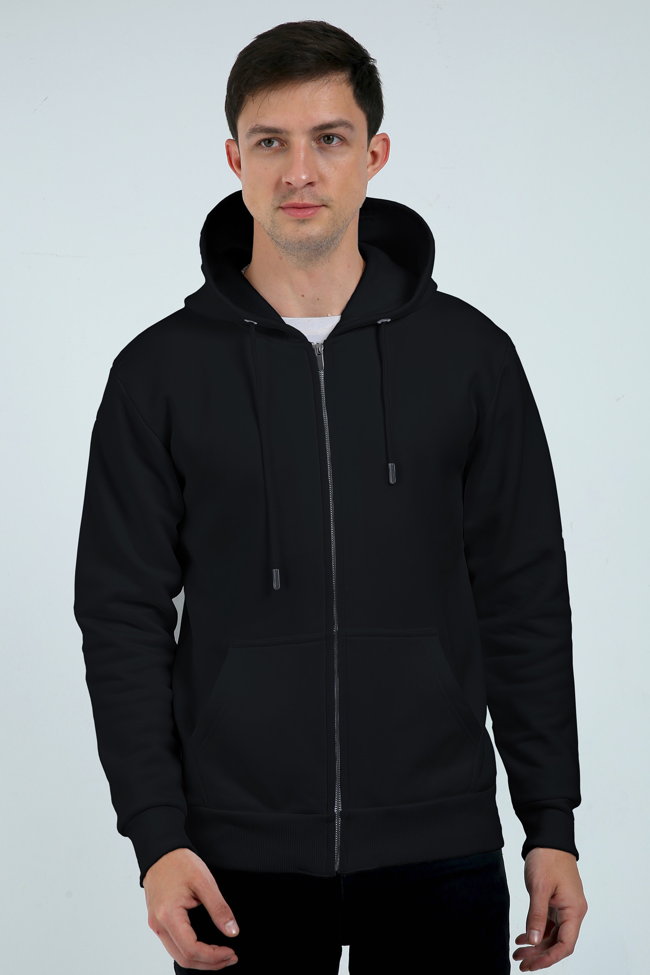 Men Heavy Weight Hooded Zip Sweatshirt