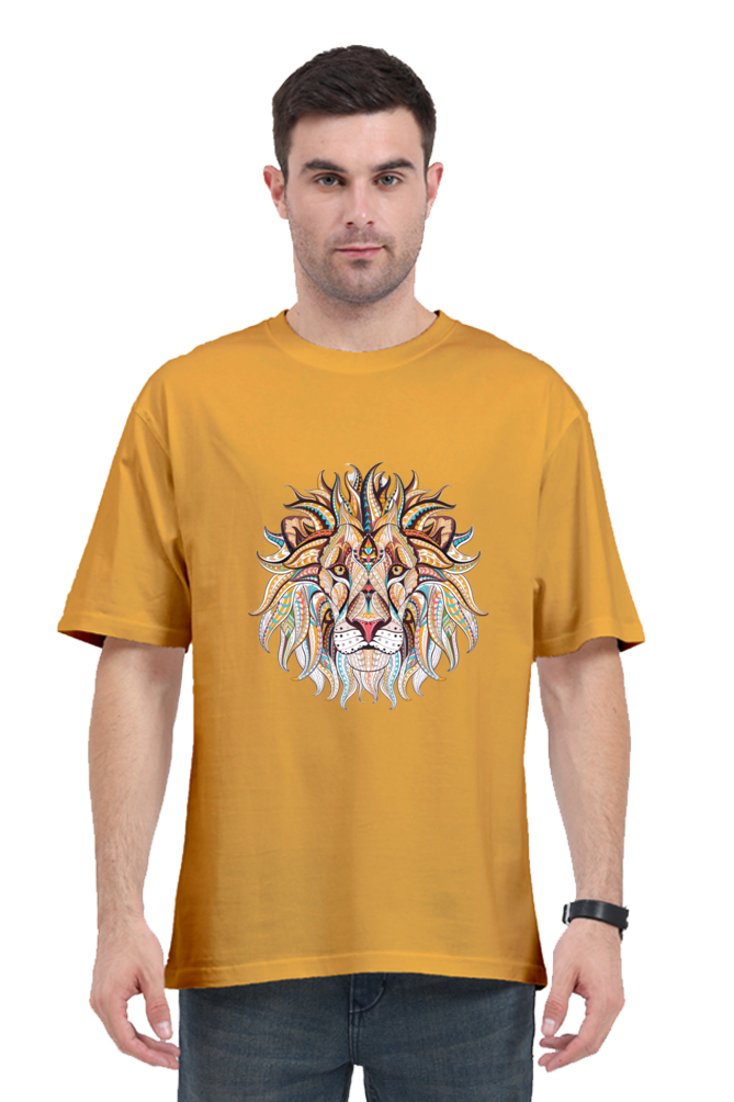 King of the Jungle: Men's Oversized Lion Print Tee