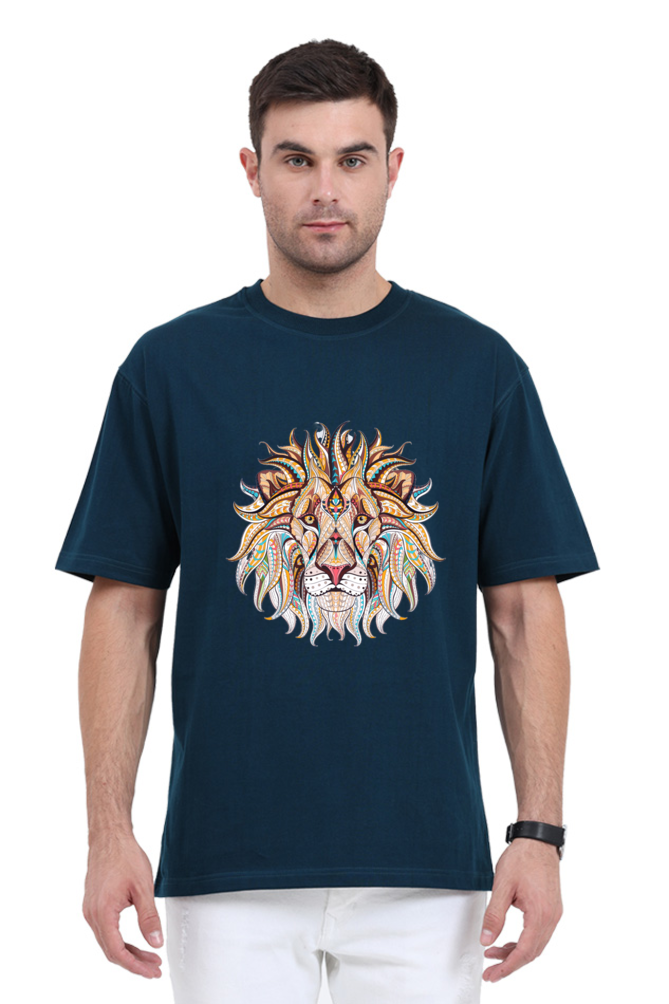 King of the Jungle: Men's Oversized Lion Print Tee
