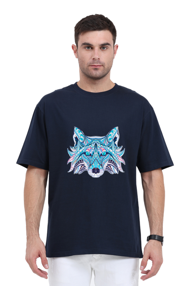 Howl at the Moon: Oversized Wolf Graphic Tee