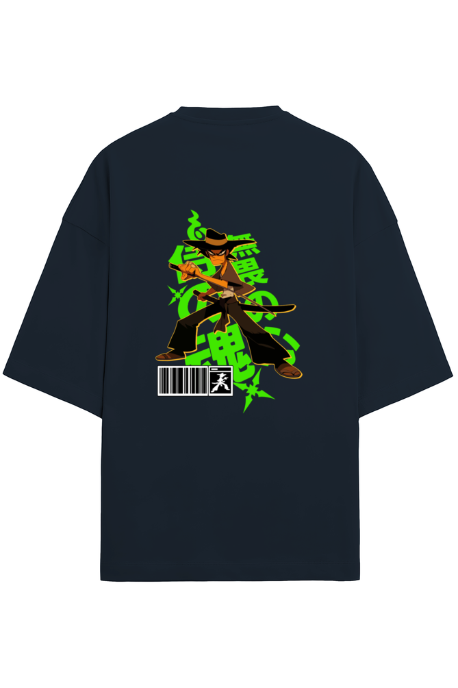 Premium Terry Oversized T- Sword Warrior (White Text)