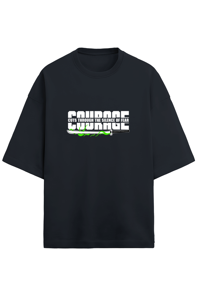 Premium Terry Oversized T- Sword Warrior (White Text)