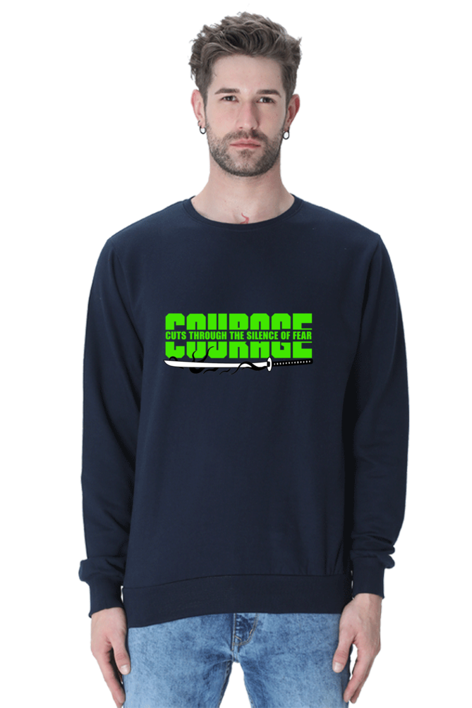 Men Sweatshirt- Courage(Black & Blue)