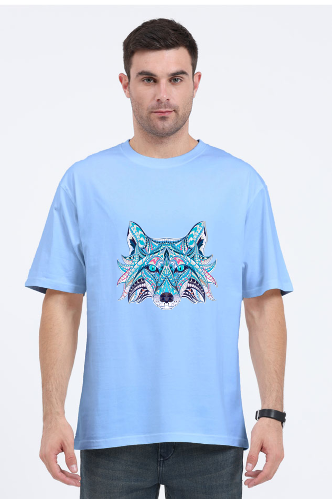 Howl at the Moon: Oversized Wolf Graphic Tee