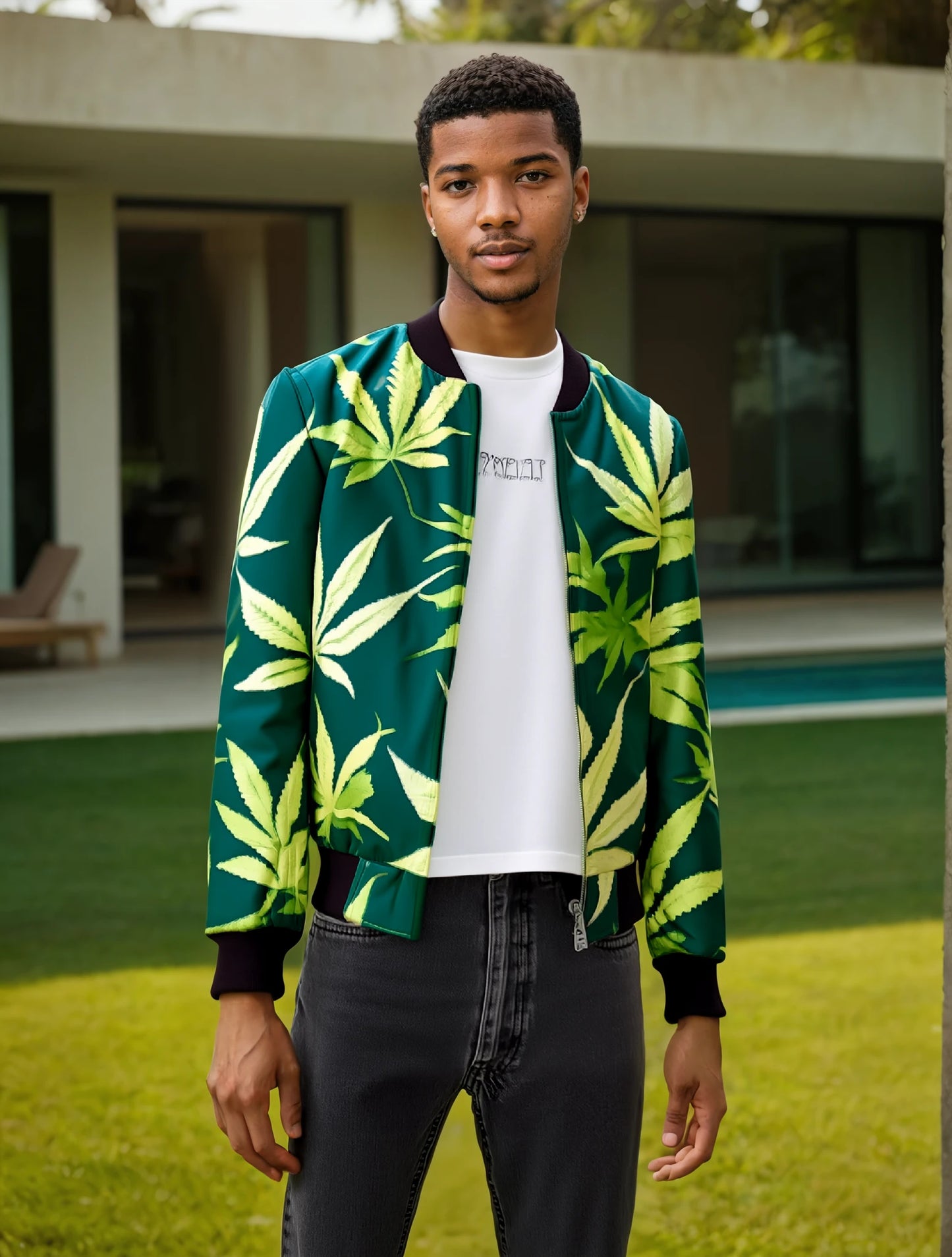 Green Love-Bomber Jacket