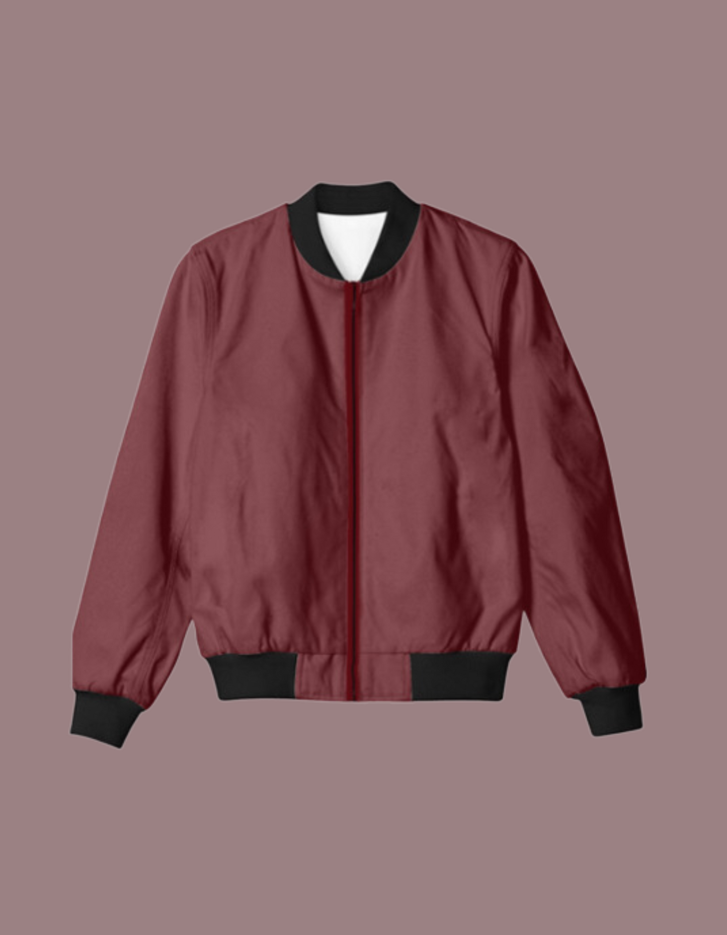 Maroon - Unisex Bomber Jacket