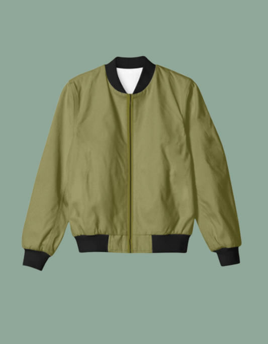 Olive Green- Unisex Bomber Jacket