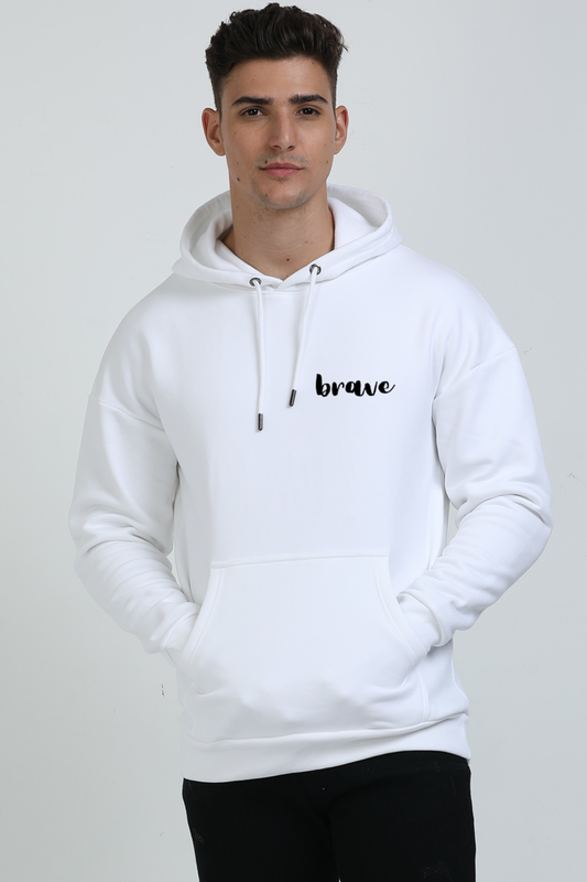 Brave Unisex OverSized Hoodie-White