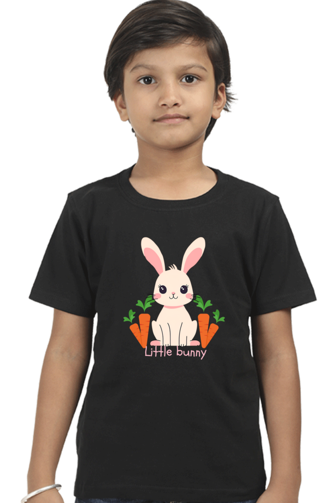 Boy Round Neck Half Sleeve T- Little Bunny