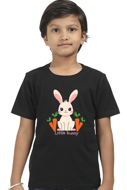 Boy Round Neck Half Sleeve T- Little Bunny