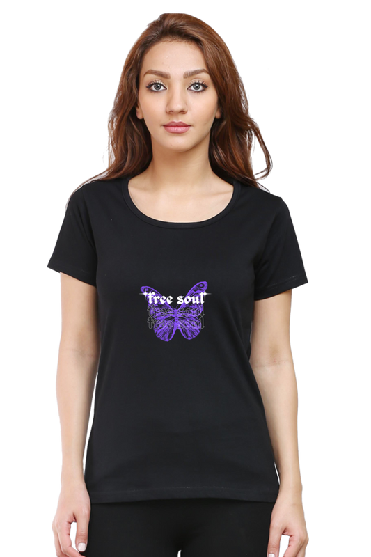 Women Classic Round Neck T- Free Soul