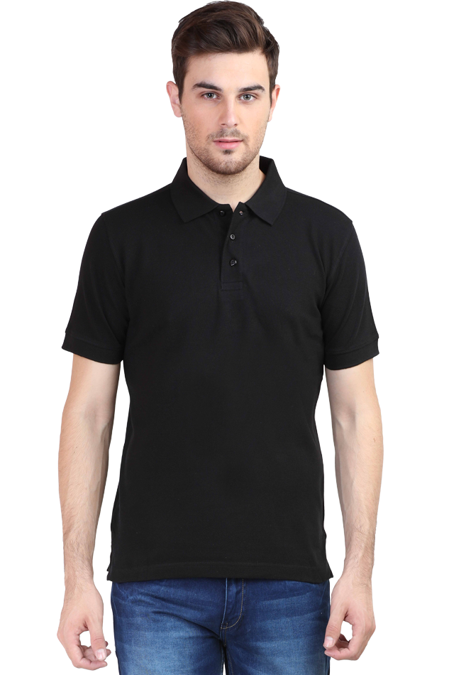 Men Classic Polo T-Shirt- Brave Text