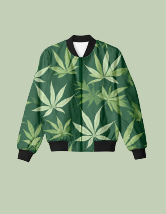 Green Love-Bomber Jacket