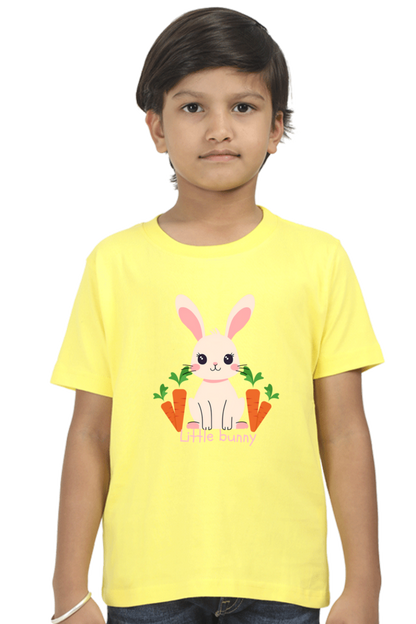 Boy Round Neck Half Sleeve T- Little Bunny