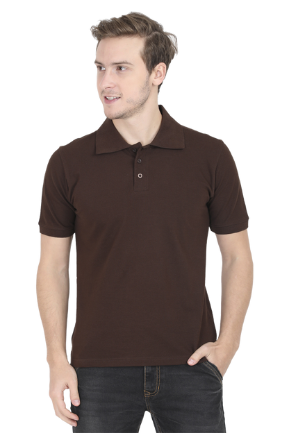 Men Classic Polo T-Shirt- Brave Text