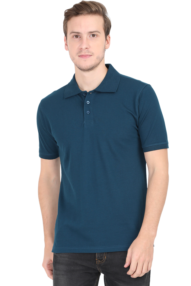 Men Classic Polo T-Shirt- Brave Text