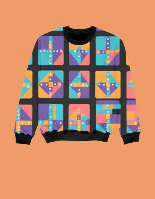 Kids All Over Print Sweatshirt- Colorful Print