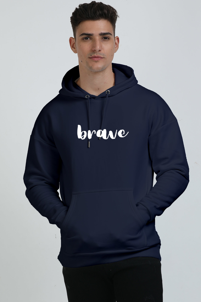 Brave Premium OverSized Hoodie-Navy Blue