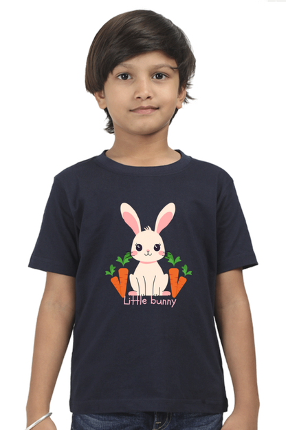 Boy Round Neck Half Sleeve T- Little Bunny