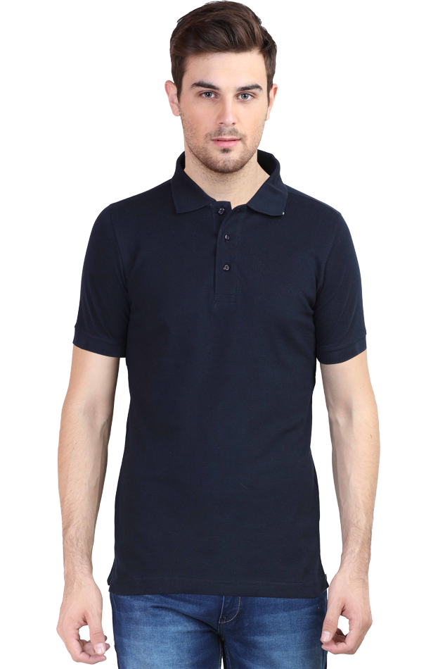 Men Classic Polo T-Shirt- Brave Text