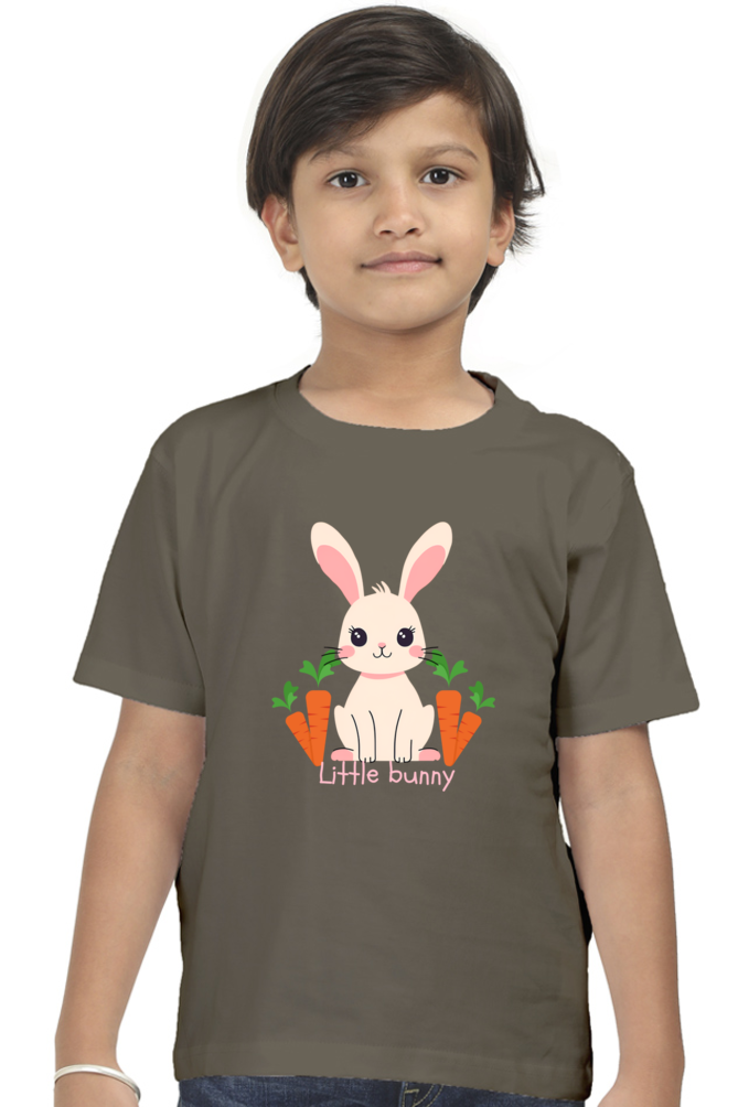 Boy Round Neck Half Sleeve T- Little Bunny