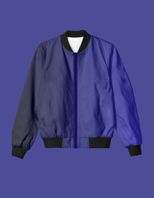 Gradient Blue Bomber Jacket- Unisex