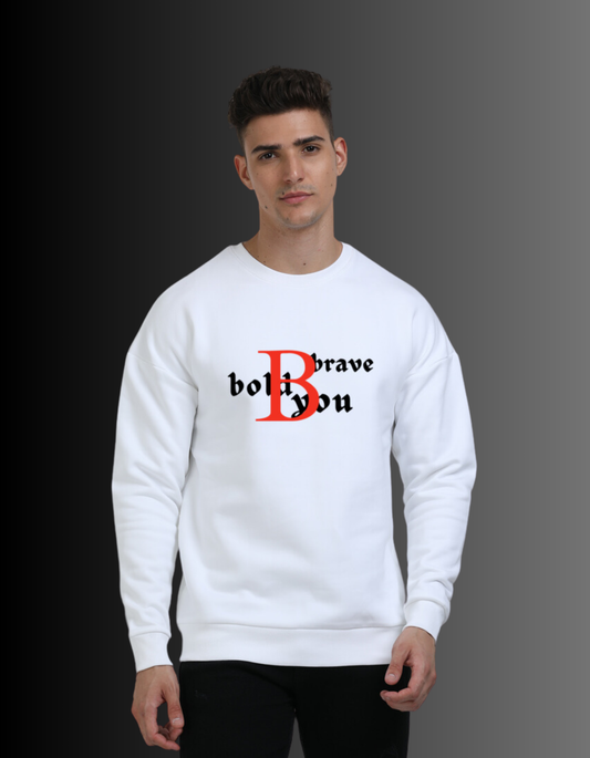 BRAVE BOLD YOU- Oversized Sweatshirt(Light Color)