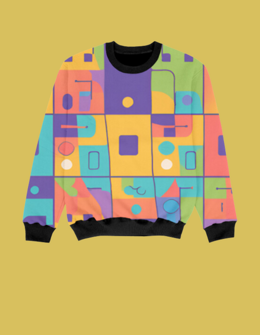 Kids All Over Print Sweatshirt- Ludo Print