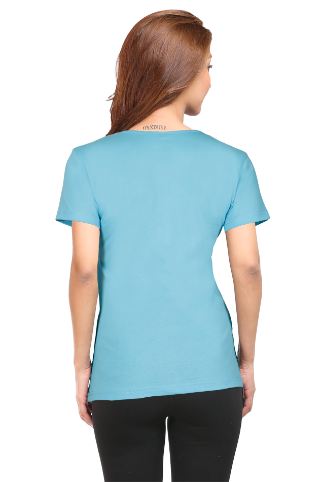 Women Round Neck T- Life is better with a paw