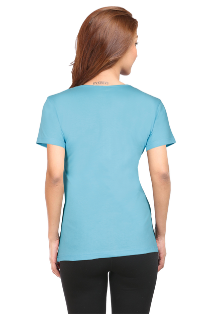 Women Round Neck T- Life is better with a paw