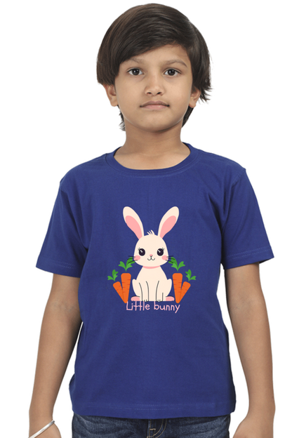 Boy Round Neck Half Sleeve T- Little Bunny