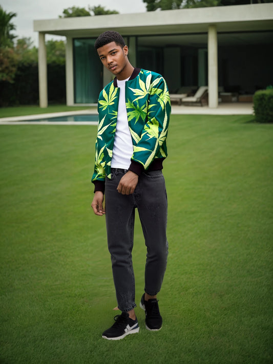 Green Love-Bomber Jacket