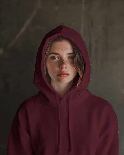 Unisex Premium OverSized Hoodie-Maroon