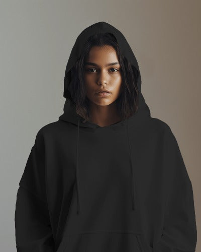 Unisex Premium OverSized Hoodie-Black